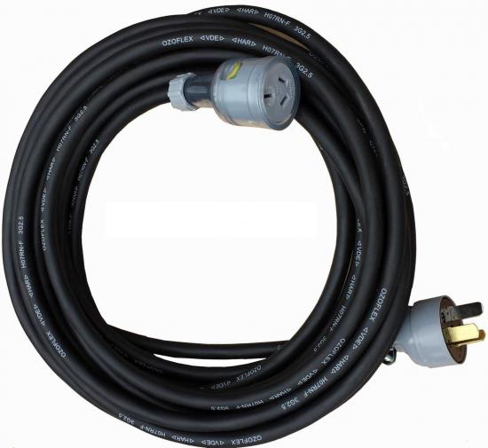  20 Amp, 240V 25m Single Phase  Extension Lead PVC Insulated